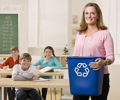 Various types of business waste including general, hazardous, and recyclable materials