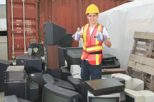 Clearing out old furniture in a Hackney home